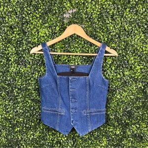 NWOT Missing top buttons PAIGE‎ Indigo Denim Buttoned Vest